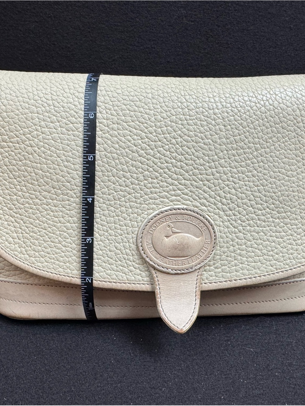 Dooney & Bourke Cream Pebbled Leather Crossbody Bag - Picture 11 of 16